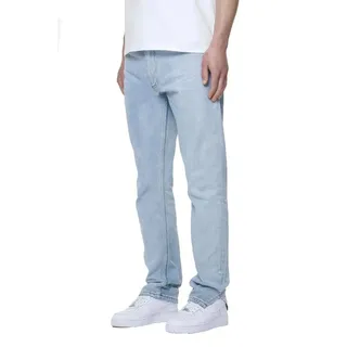 PEGADOR 5-Pocket-Jeans Withy Distressed Ankle (1-tlg., kein Set) logogeprägte Knöpfe und Nieten blau 33