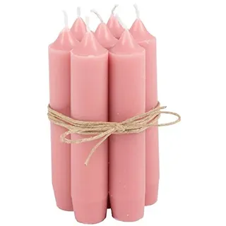 IB Laursen - Stabkerze, kleine Kerzen - Farbe: Pink Peony - 8er Set - Brenndauer: ca 4,5 Stunden