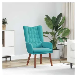 vidaXL Relaxsessel Türkis Samt 63 x 67 x 94 cm mit Rollen
