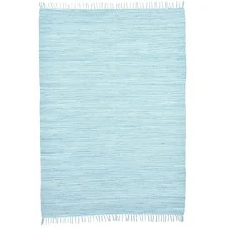 Teppich Gr. 1, blau (hellblau), B:40cm H:5mm L:60cm, Baumwolle, Teppiche, Teppich