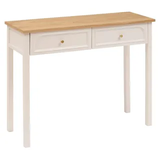 Konsolentisch mit 2 Schubladen MODEA, 100 x 35 x 80 cm, beige - Beige