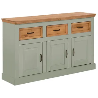 OTTO home Sideboard Selma, Kommode aus massivem Kiefernholz, Breite 145 cm grün