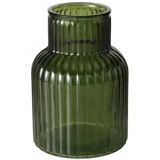 Boltze Home Vase, Dunkelgrün, Glas, 20 cm, Dekoration, Vasen, Glasvasen