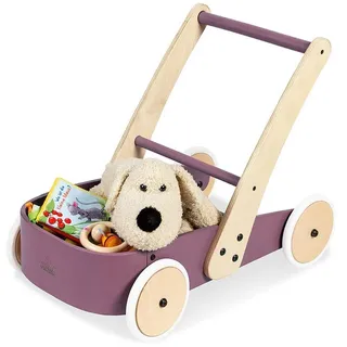 Pinolino® Lauflernwagen Fiete Lauflernhilfe mit Bremssystem aus Holz in Lila, (1-tlg), aus Holz lila