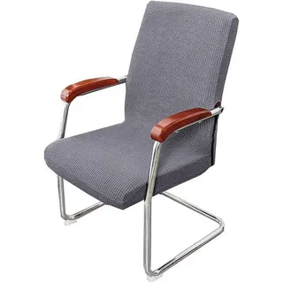 Coonoor Bürostuhlhusse Abnehmbare Elastische Universal Stretch Stuhlhussen Stuhlbezug, Computer Stuhl Schreibtischstuhl Drehstuhl Hussen grau