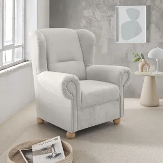 Ohrensessel HOME AFFAIRE "Torello Relaxsessel, toller Sitzkomfort, Breite 92cm, hohe Rückenlehne", weiß, B:92cm H:102cm T:89cm, 100% Polyester, Sessel, Ohrensessel