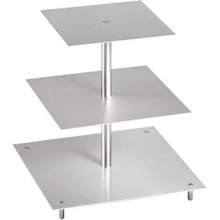 Manschin-Laserdesign Tortenständer Tortenständer Eckig Aluminium (3 Stöckig)
