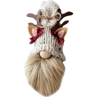 Nisse Strickwollelfe – Elf Tomte Heimdeko 23 Cm – Dekorativer Gartenzwerg Für Zuhause Und Weihnachten In Blau, Weiß Und Hellblau