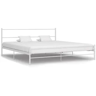 vidaXL Bettgestell 160 x 200 cm Weiß