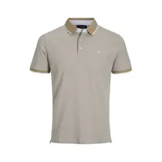 JACK & JONES Paulos Kurzarm-poloshirt marron clair M
