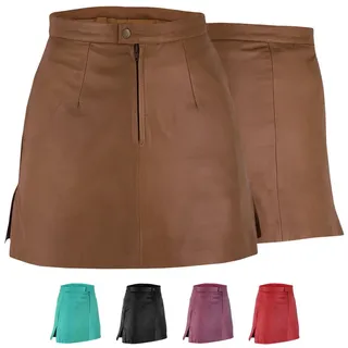 German Wear Lederrock Trend451R Mini Mini Lederrock echtes Leder schwarz 40