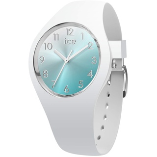 Ice-Watch - ICE sunset Turquoise - Weiße Damenuhr mit Silikonarmband - 015745 (Small)