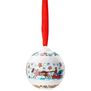 Hutschenreuther Christbaumschmuck Porzellan Weihnachtskugel Kugel 2020, mit Originalverpackung (OVP) bunt