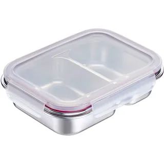 Westmark Edelstahl Lunch Box Frischhaltedose, geteilt, 450 280 ml