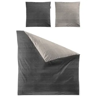 IRISETTE ZOLAND Wendebettwäsche Grau 200 x 200 cm