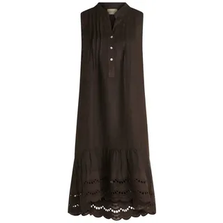 Cartoon Druckkleid Kurz Dunkelbraun 44