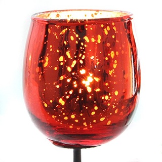 Teelichtglas STICK - rot - für Gestecke und Kränze - Teelichthalter - Adventskranzstecker