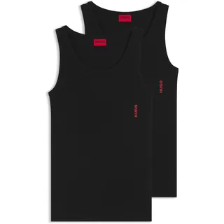 Hugo Twin Pack Tank Top Schwarz Baumwolle, Medium Herren 001), Black, M
