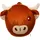 Triton-X Plüsch Highland Coo Reisekissen 30 20 cm Mehrfarbig
