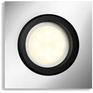 Philips Hue White Amb. LED Einbauspot Milliskin, eckig, silber, dimmbar, alle Weißschattierungen, steuerbar via App, kompatibel mit Amazon Alexa (Echo, Echo Dot)