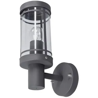LINDBY Außenwandleuchte Aluminium 17,2 cm x 10,4 cm x 28,5 cm inkl. E27 LED grau