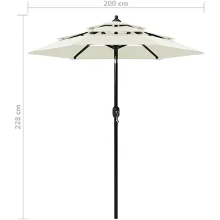 vidaXL Sonnenschirm 200 cm Beige