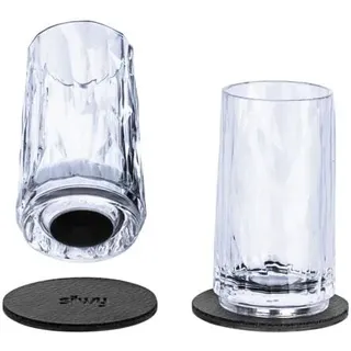 silwy Magnet Shotglas, 40ml, Kunststoff, 2er Set, transparent