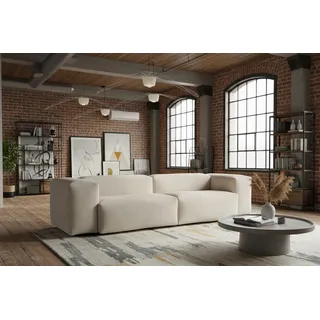 KAWOLA Sofa CELESTE 4-Sitzer Cord cremeweiß