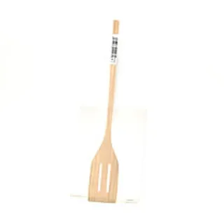 Pfannenwender Holz Buchenholz geschlitzt 300mm x 45mm – Schonender Küchenhelfer für antihaftbeschichtete Pfannen, natürlich braun, 1 Stück