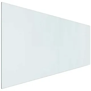 vidaXL Bodenplatte Feuerstelle Glas 120 x 50 cm Transparent/Weiß