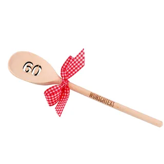 Herz & Heim® Kochlöffel mit Gravur - zum 60. Geburtstag - mit Ihrem Wunschtext auf dem Griff