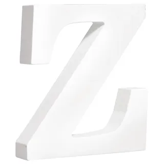 Rayher MDF-Buchstabe Z, weiß, 9,7 x 11 cm, Stärke 2 cm, 3D-Buchstaben Holz, Holz-Buchstaben FSC zertifiziert, 64574102
