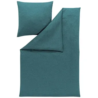 Estella Bettwäsche Takoma 6873 050, Interlock Jersey, 2 teilig, Einfarbig grün