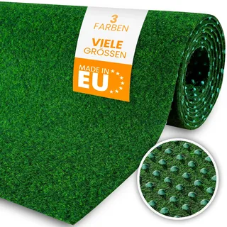 comflor Rasenteppich Outdoor für Balkon (Grün, 200x350) - Kunstrasen Meterware als Balkonbelag wasserfest & wetterfest - Kunstrasenteppich Outdoor & Indoor - Idealer Bodenbelag für den Balkon