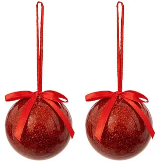 Weihnachtskugel Aus Papier X2 Rot 60mm - Atmosphera Créateur D'Intérieur