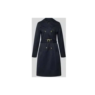 Trenchcoat mit Gürtel und seitlichen Eingrifftaschen, Marine, 38