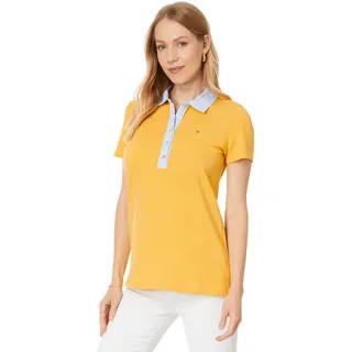 Tommy Hilfiger Damen-Poloshirt, Dunkles Maisgrün, X-Klein - XS