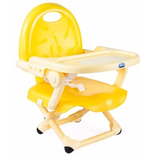 Chicco Pocket Snack Kindersitzerhöhung Esszimmerstuhl für Kinder von 6 Monaten bis 3 Jahren 15kg,tragbarer und verstellbarer Babyhochstuhl mit kompaktem Verschluss und abnehmbarem Tablett SAFFRON