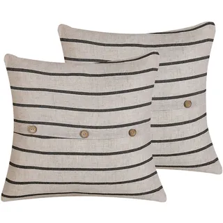 Beliani Cynara Dekokissen 43 x 43 cm Beige