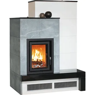 Warmluftofen 5/115.0 7 kW - Speckstein/Nero Assoluto - Premio - Bank rechts