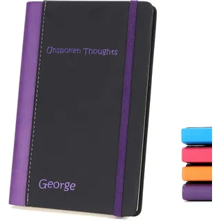 CustomDesign.Shop Personalisierter Hardcover-Notizbuch | Schaffen Sie ein ganz einzigartiges Geschenk | Individuell bedruckt Geschenkidee (Violett)