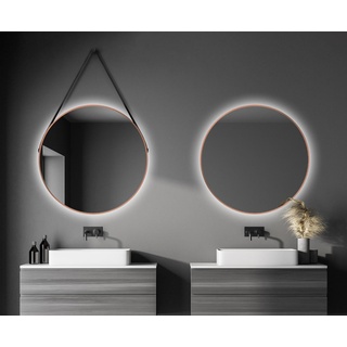 DSK LED Lichtspiegel Silver Barbier Ø80 cm, kupfer