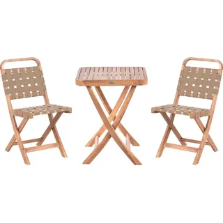 Beliani Balkonset 3-tlg. Braun/Beige