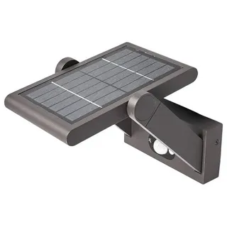 Lucande Außen-Wandleuchte Valerian, LED, Metall, Schwarz warmweiß IP54mit Bewegungsmelder, 1 x 1,4 W LED, warmweiß grau|schwarz