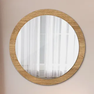 Wandspiegel Badspiegel mit Glasrahmen Aufdruck des Musters Holz Textur