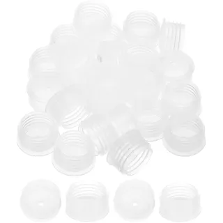 PATIKIL Stopfen für Salzstreuer Pfefferstreuerstopfen 21 mm/0,83", 25 Stück Salzstöpsel Kunststoffstopfen mit 4,4mm Loch Lochstopfen für Glasflaschenrohre Flüssigkeitsöl Spender, Klar