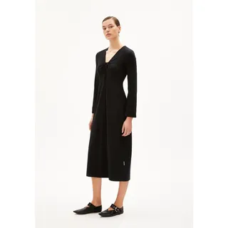 Armedangels Maxikleid GETAA Jerseykleid Slim Fit aus Bio-Baumwoll Mix Slim Fit schwarz S (36)