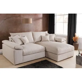 Riess-Ambiente Atmosphere XL 245 cm Cord inkl. Kissen champagner