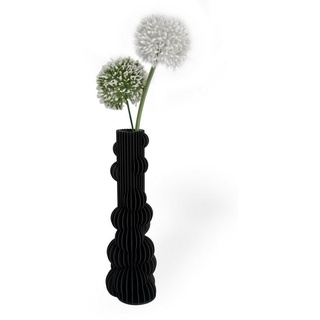 Shapes - Decorations Dekovase Bubble Two - Exclusive by Martin Žampach, Vase, 10 Farben, 3D-Druck (Einzelmodell, Vase mit Borosilikatglas zur Nutzung mit Wasser), Wasserdicht; Leichte Struktur innerhalb des Materials (Rillung) schwarz