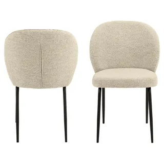 Actona Esszimmerstuhl Patricia Stoff beige 2er Set